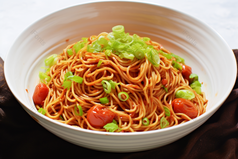 白碗葱花食欲招牌凉面美食,高清,摄影图,摄影图片,图片大全,摄影图免费下载
